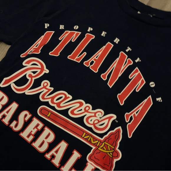 Vintage 90’s MLB Atlanta Braves Shirt Size Medium Retro MLB Lopez #8 1999 - Picture 2 of 5